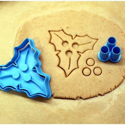 Vykrajovátko na linecké cesmína | Vánoční vykrajovátka na cukroví Velikost cesmína: 61x56 mm – Hledejceny.cz