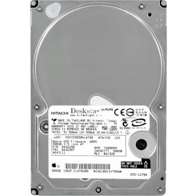 Hitachi 500GB PATA IDE/ATA 3,5", HDS725050KLAT80