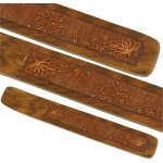 Nefertitis Stojánek na vonné tyčinky dřevo Lotos cca 25 x 4 cm – Hledejceny.cz