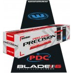 Koberec k terči na šipky Winmau Pro Zone Precision PVC černý s červenou odhozovou lištou – Hledejceny.cz