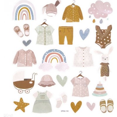 DP Craft Samolepky glitrové Baby Girl 25ks – Sleviste.cz