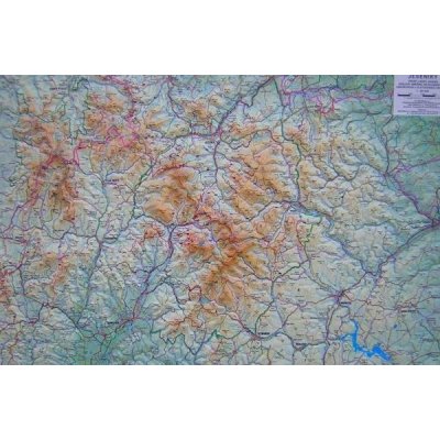 Jeseníky - reliéfní nástěnná mapa - 1:80 000