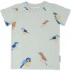 Kojenecké tričko a košilka Dětské bambusové tričko s krátkým rukávem Green birds Geggamoja