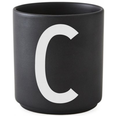 DESIGN LETTERS Porcelánový hrneček dózička Letters Black C černá porcelán 300 ml – Zboží Mobilmania