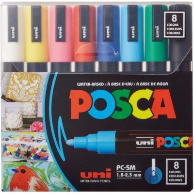 Uni Posca PC-5M 1,8 sada 8 ks mix základních barev – Zboží Dáma