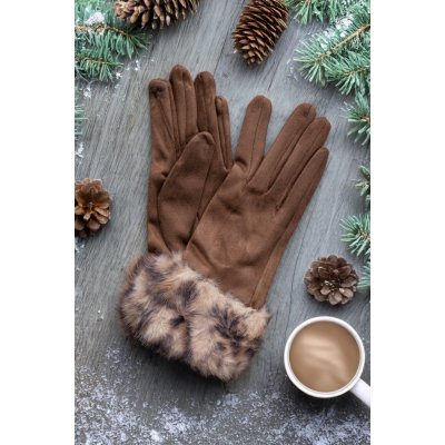 Prstové rukavice Becky černá s cappuccinovou – Hledejceny.cz