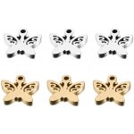 Přívěsek motýlek ve dvou barevných kombinacích z chirurgické oceli - Povrchová úprava Bez galvanizace TC 138 – Zboží Dáma