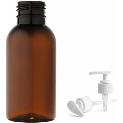 Tera plastová lahvička hnědá s bílým dávkovačem 100 ml – Zboží Dáma