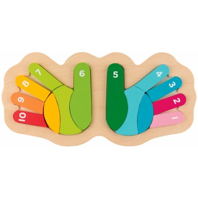 Montessori Playtive Dřevěná výuková hra ruce na pokládání