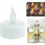 svíčka čajová LED pr.3,5cm BÍ 4ks s bateriemi časovačem MC5999950 – Zboží Dáma