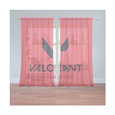 Sablio Záclony VALORANT Red: 2ks 150x250cm – Hledejceny.cz