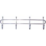 TORO věšák drátěný 4 háčky 10,5 x 37 cm, pochromovaný kov, stříbrná – Hledejceny.cz