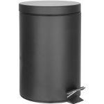 Aqualine SIMPLE LINE odpadkový koš kulatý 12 l, černá mat 26112 – Sleviste.cz