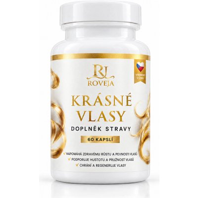 Roveja Vitamíny na vlasy biotin, MSM, zinek, 10 látek, 60 kapslí – Hledejceny.cz