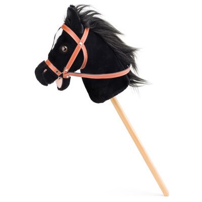 Hobby horse Baron, černý kůň na tyči se zvuky – Zboží Dáma