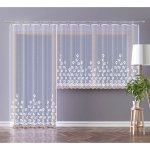 Hotová záclona nebo balkonový komplet, Emilia, bílá 180 x 250 cm dveře – Zboží Mobilmania