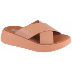 FitFlop dámské kožené pantofle F-Mode Flatform FW5-137