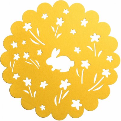 Mybesthome Velikonoční prostírání BUNNY žlutá Ø 38 cm – Zboží Mobilmania