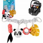 Canpol Závěsná plyšová hračka s chrastítkem a klipem Babies Panda – Zboží Dáma