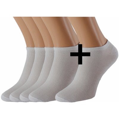 Kuks Kotníkové ponožky KRAOBI 5 párů Bílé – Zboží Mobilmania