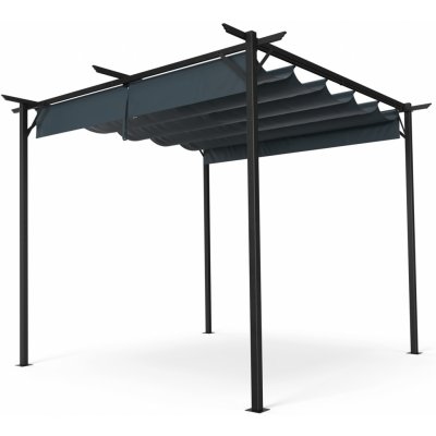 Blumfeldt Pantheon Robust Pergola, 3x3 m práškově lakovaná ocel odolná vůči povětrnostním vlivům Tmavě šedá – Zboží Mobilmania