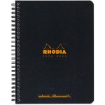 Rhodia Kroužkový zápisník 16 x 21 cm tečkovaný Black – Zboží Dáma