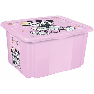 Keeeper úložný box s víkem Karolina 12238 30l růžová