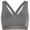 Sportovní podprsenka Merino ICEBREAKER Wmns Sprite Racerback Gritstone Heather