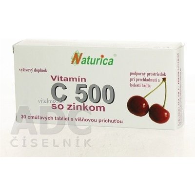 Naturica VITAMIN C 500 mg se zinkem cucavé 30 tablet