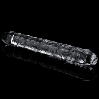 LoveToy Flawless Clear 12" Double Dildo čiré oboustranné dildo 30 x 3,5 cm – Zboží Mobilmania