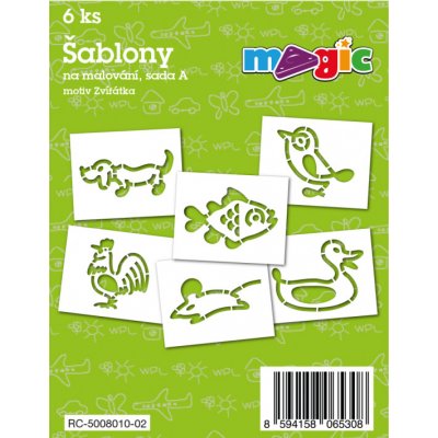 Šablony Magic sada A Zvířátka 6 ks 8010 – Zboží Dáma Šablony Magic sada A Zvířátka 6 ks 8010 – Zboží Dáma