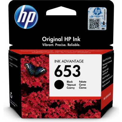 HP 653 originální inkoustová kazeta černá 3YM75AE – Zboží Mobilmania