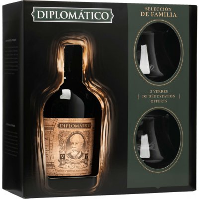 Diplomatico SELECCION DE Familia 43% 0,7 l (darkové balení 2 sklenice) – Hledejceny.cz
