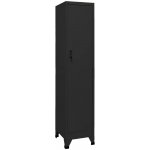 Omaxi Uzamykatelná skříň černá 38 x 45 x 180 cm ocel 700808 – Sleviste.cz