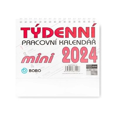 BOBO stolní pracovní MINI týdenní řádkový 2024 – Zboží Mobilmania