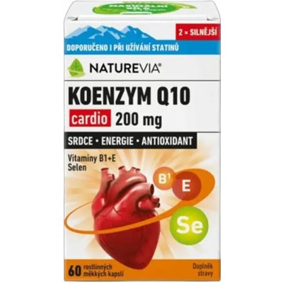 NatureVia Koenzym Q10 cardio 200 mg 60 kapslí – Hledejceny.cz