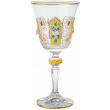Zlatá broušená sklenice na víno Royal Crystal 2 x 170 ml