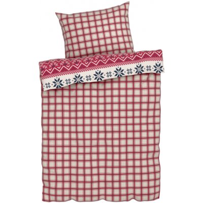 Livarno home povlečení z jemného flanelu červená 140x200 70x90 – Sleviste.cz