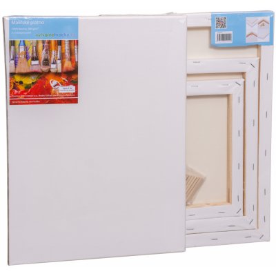 Malířská plátna 3 ks, 18x24, 24x30, 30x40 cm s gramáží 380 g/m2, 100% bavlna, 3 x šepsován – Hledejceny.cz