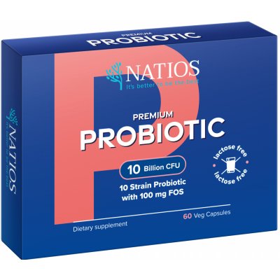 Natios Premium Probiotic 10 miliard CFU 10 kmenů 60 veg kapslí – Hledejceny.cz