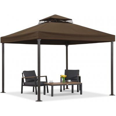 Garden Point zahradní pavilon Valencia 3x3 m Hnědý – Sleviste.cz