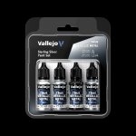 Vallejo: True Metallic Metal Sterling Silver 4 Colour Paint Set – Hledejceny.cz