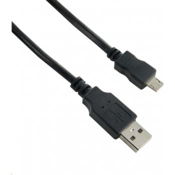 4Word 07598 USB 2.0 A(M) - microUSB B(M), 0,8m, černý