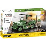 COBI 2296 World War II Americký ozbrojený terénní automobil Jeep Willys MB 1:35 – Zbozi.Blesk.cz