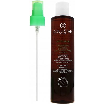 Collistar Attivi Puri Two Phase Sculpting + Peptides zeštíhlující koncentrát Aktivní látky s dvojím účinkem s výtažky mořských řas a peptidy 200 ml – Zboží Dáma