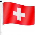 Tuin 60940 Vlajkový stožár vč. vlajky Švýcarsko 6,50 m