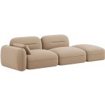 Cosmopolitan Design Pískově hnědá sametová trojmístná – Zboží Mobilmania