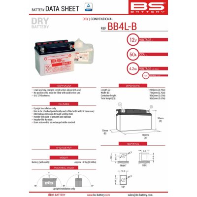 BS-Battery BB4L-B – Zboží Mobilmania