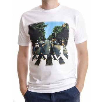 Amplified Mens The Beatles Abbey Road T Shirt white