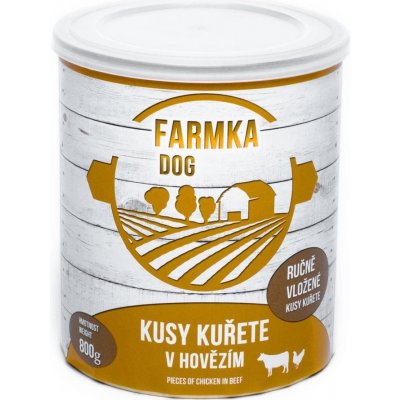 Sokol Falco FARMKA Cat kusy kuřete v hovězím 800 g – Hledejceny.cz